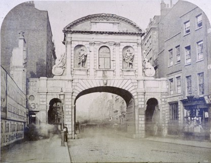 Temple Bar, London, c1865. Artist: Anon