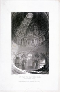 St Paul's Cathedral (new) interior, London, 1837. Artist: E Challis