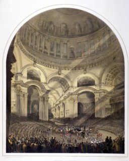 St Paul's Cathedral (new) interior, London, c1852. Artist: Andrew Maclure