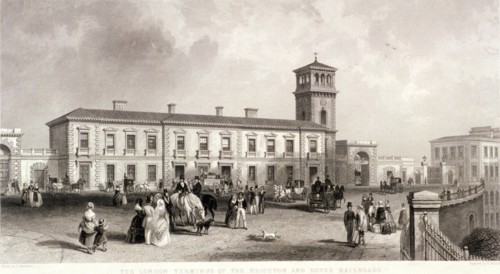 London Bridge Station, Bermondsey, London, 1845. Artist: Henry Adlard
