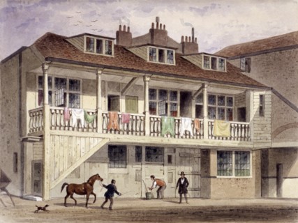 The Black Lion Inn, Whitefriars Street, London, c1855. Artist: Thomas Hosmer Shepherd