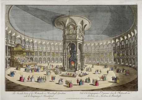 The Rotunda in Ranelagh Gardens, Chelsea, London, c1750. Artist: Thomas Bowles