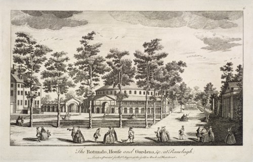 The Rotunda and Ranelagh House in Ranelagh Gardens, Chelsea, London, c1750. Artist: Anon