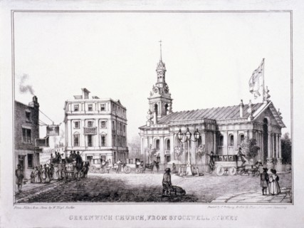 St Alfege, Greenwich, London, c1830. Artist: W Bligh Barker