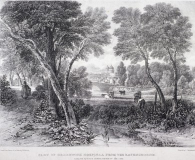 Greenwich Hospital, Greenwich, London, 1822. Artist: James Duffield Harding