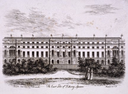 Fitzroy Square, St Pancras, London, 1807. Artist: James Peller Malcolm
