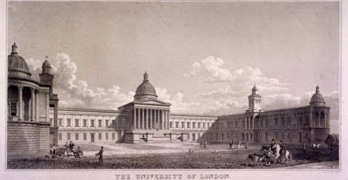 The University of London, Gower Street, St Pancras, London, c1835. Artist: Thomas Higham