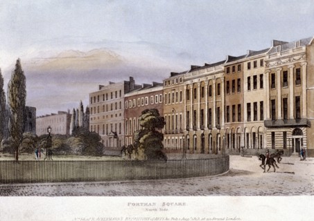 Portman Square, Marylebone, London, 1813. Artist: Anon