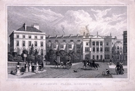 St Andrew's Place, Regent's Park, Marylebone, London, 1828. Artist: William Radclyffe