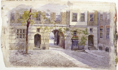 View from the entrance of Staple Inn, London, 1882. Artist: John Crowther