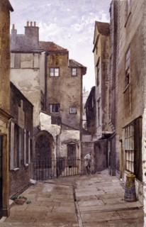 Cloth Fair, London, 1884. Artist: John Crowther