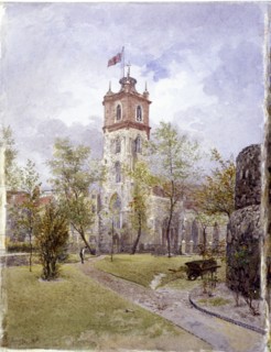 St Giles without Cripplegate, London, 1882. Artist: John Crowther