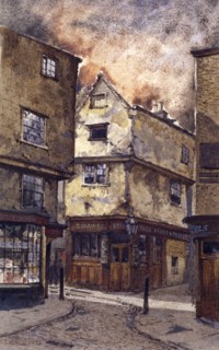 Dick Whittington Inn, Cloth Fair, London, 1880. Artist: John Crowther