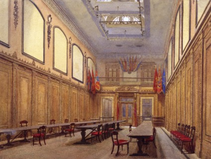 Interior of Skinners' Hall, London, 1890. Artist: John Crowther