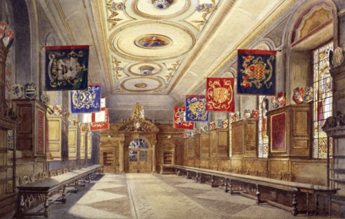 Interior of Stationers' Hall, London, 1890. Artist: John Crowther
