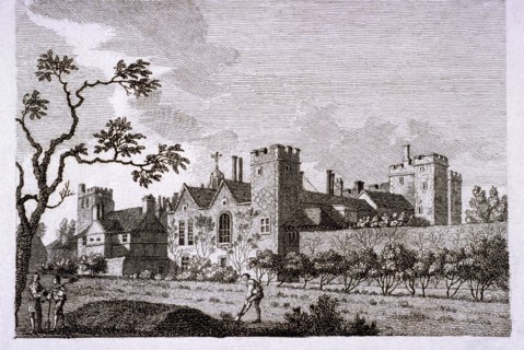 Garden at Lambeth Palace, London, 1786. Artist: S Sparrow