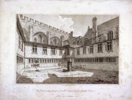 Lambeth Palace, London, 1805. Artist: Robert Cabbel Roffe