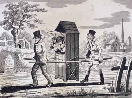 Satire on night watchmen, London, 1825. Artist: Anon