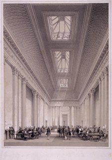 Hall of Commerce, Threadneedle Street, London, c1850. Artist: George Hawkins