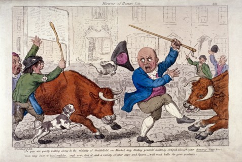 'Miseries of human life', Smithfield Market, London, c1800. Artist: Anon
