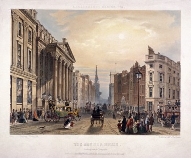 Mansion House and Cheapside, London, 1851. Artist: Thomas Picken