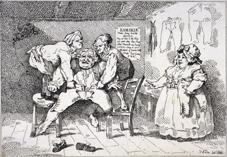 'New invented elastic breeches', 1784. Artist: John Nixon