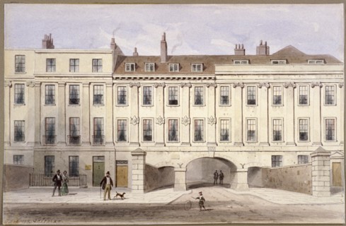 Lincoln's Inn Fields, Holborn, London, c1835. Artist: Thomas Hosmer Shepherd