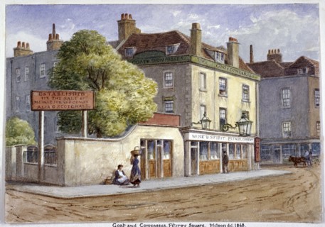 Old Goat and Compasses Inn, Marylebone Road, London, 1868. Artist: JT Wilson