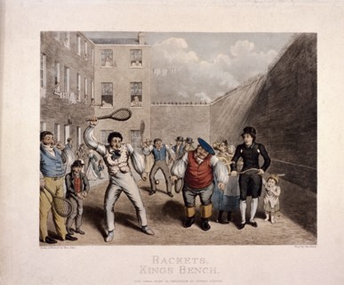 King's Bench Prison, Southwark, London, c1825. Artist: Theodore Lane