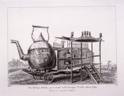 The Balloon Kettle, St George's Fields, Southwark, London, 1852. Artist: Anon