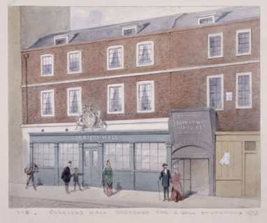 Curriers' Hall, London Wall, London, 1872; with figures. Artist: Shepperd