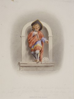 Gerard the Giant, Gerard's Hall, Basing Lane, London, 1852. Artist: Thomas Hosmer Shepherd