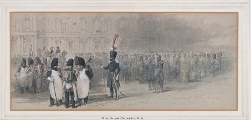 National Guard at The Tuileries, 1846?. Artist: Sir John Gilbert