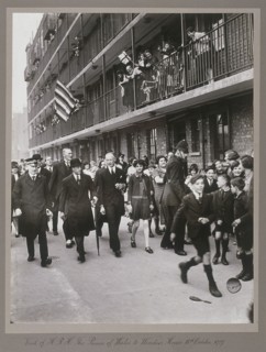 Visit of the Prince of Wales to Shoreditch, London, 18th October 1927. Artist: Anon