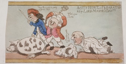 'A City Hunt, or Preparations for Lord-Mayor's Day!!!', c1790. Artist: Anon