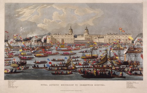 'Royal Aquatic Excursion to Greenwich Hospital', 1838. Artist: Anon