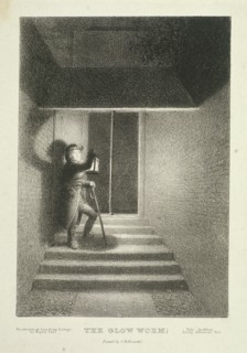 'The Glow Worm'; a watchman with his lantern in Lansdown Passage, Westminster, London, c1820. Artist: George Hayter