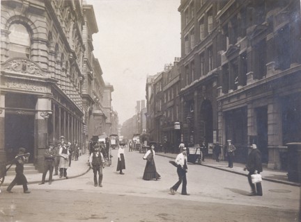 Whitecross Street from Fore Street, London, c1920. Artist: Anon
