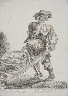 Offal seller, Cries of London, 1760. Artist: Paul Sandby