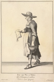 'Buy any Wax or Wafers', Cries of London, (c1688?). Artist: Pierce Tempest
