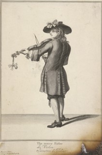 'The merry Fidler', Cries of London, (c1688?). Artist: John Savage