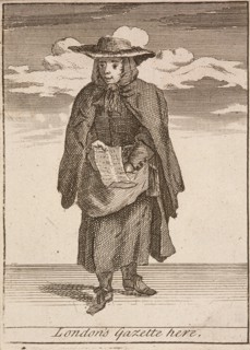 'London's Gazette here', Cries of London, (c1688?). Artist: Anon