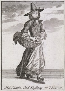 'Old Sattin, Old Taffaty or Velvet', Cries of London, (c1688?). Artist: Anon