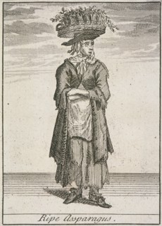'Ripe Assparagus', Cries of London, (c1688?). Artist: Anon