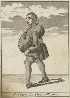 'J Clark the Posture Master', Cries of London, (c1688?). Artist: Anon