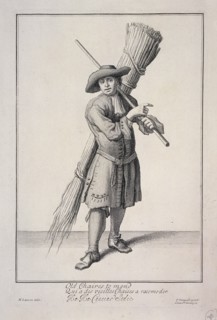 'Old Chaires to mend', Cries of London, (1688?). Artist: Anon