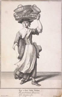 'Buy a fine Table Basket', Cries of London, (1688?). Artist: Anon