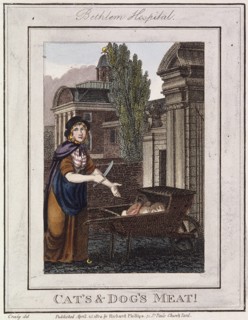'Cat's and Dog's Meat!', Cries of London, 1804. Artist: Anon
