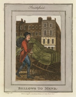 'Bellows to Mend', Cries of London, 1804. Artist: Anon