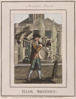 'Hair Brooms', Cries of London, 1804. Artist: Anon